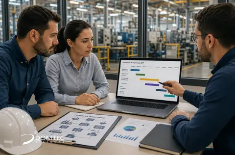 Implantação de ERP industrial: cronograma, riscos e boas práticas