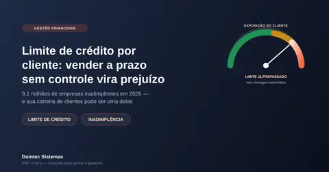 Limite de crédito por cliente: por que vender a prazo sem controle vira prejuízo
